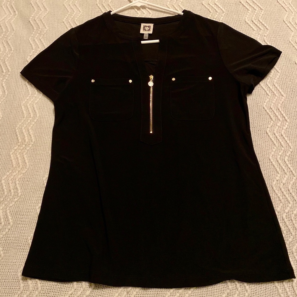 Anne Klein Zipper Top